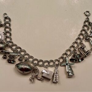 Vintage Sterling Silver Charm Bracelet 1940s–50s 12 Charms Possible James Avery